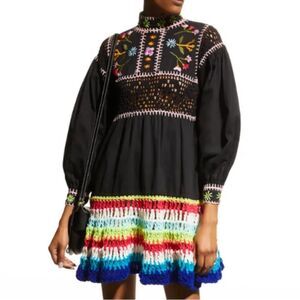 CELIA B Scarlet Floral Multicolor Embroidered Dress
Size Medium-i6
